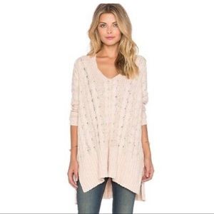 Free People Oversized Cable Knit Sweater size S